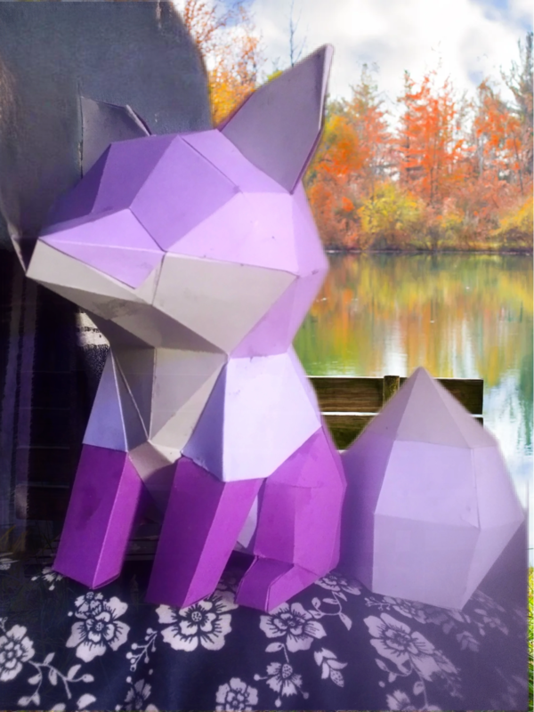 3D fox paper lantern diy kit